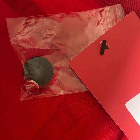 🆕Fashion Nova Caffeine - Distressed scarlet red denim mini skirt - Picture 5 of 12